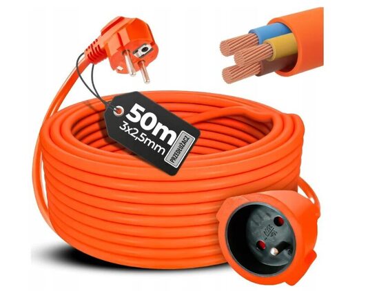 Prailginimo laidas su įžeminimu 50M